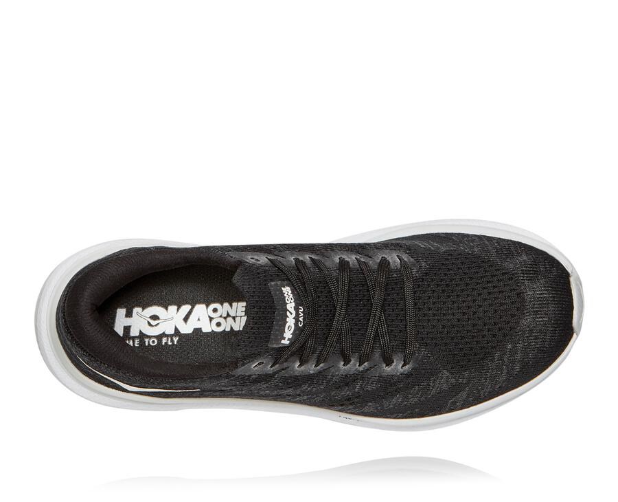 Hoka One One Cavu 3 Promenadskor Dam - Svarta/Vita - DCZQJ-6723